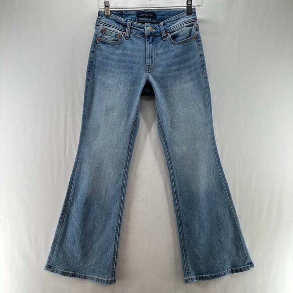 Aéropostale Denim - Aeropostale Jeans Womens Sz 000 Mid Rise Flare Stretchy Denim Casual Y2K Blue